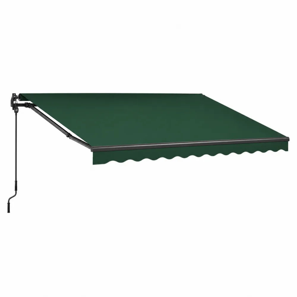 Retractable Awning Polyester Green 300x250 cm