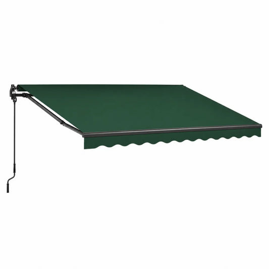 Retractable Awning Polyester Green 300x250 cm