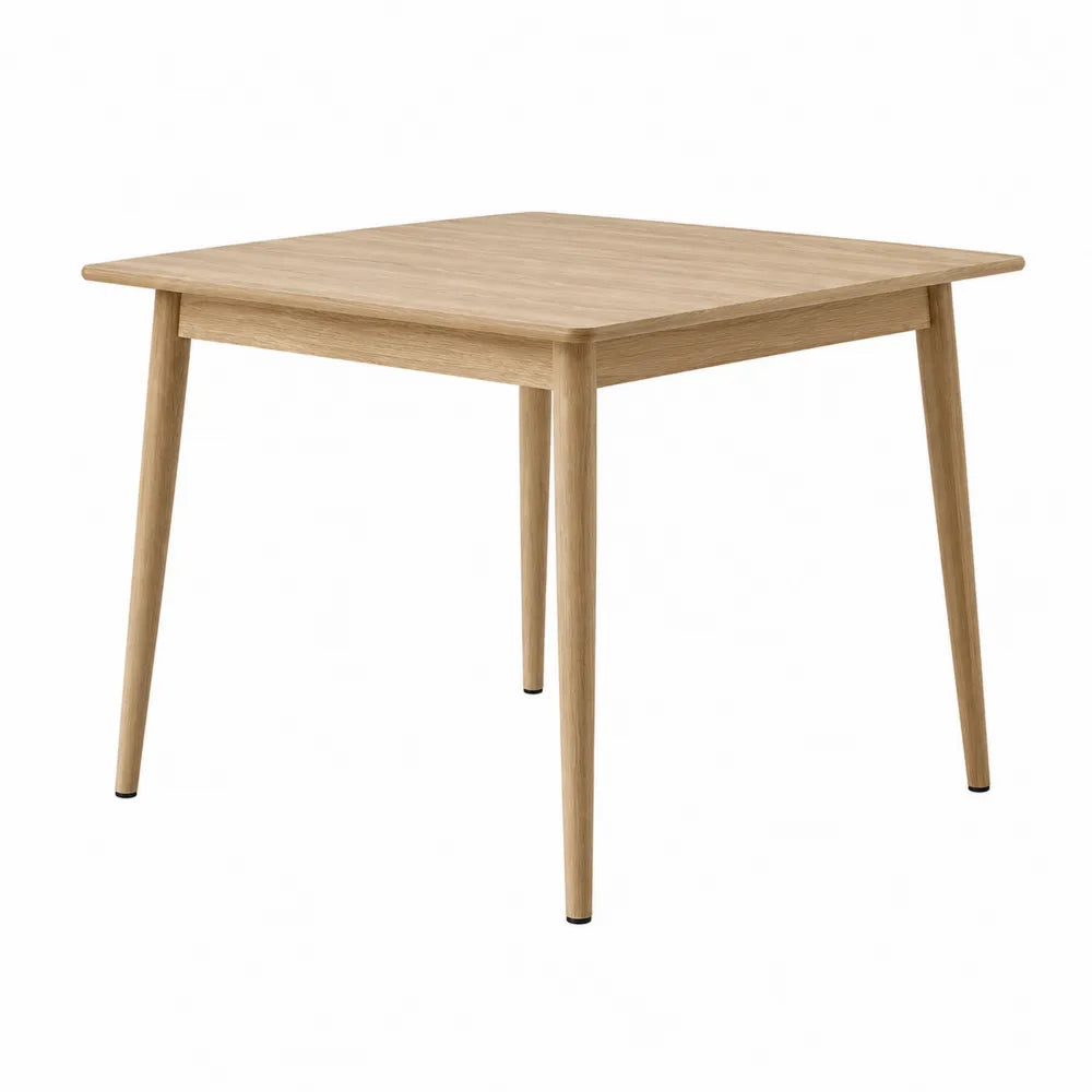 Solid Oak Dining Table with Rounded Legs